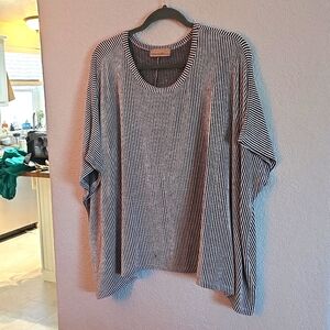 🖤 Zenana “Easy Going” Ribbed Stripe Top – 1X/2X